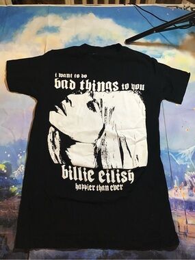 Billie eilish happier than ever I want to do bad things to you womans size XS